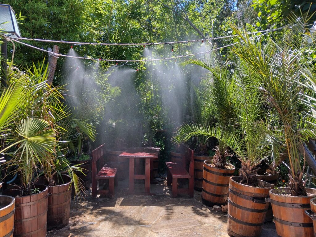 water mist cooling station